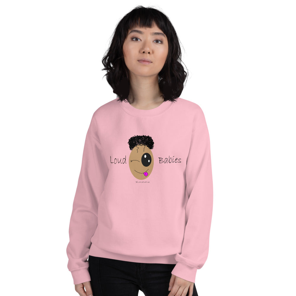 Womans Baddie Sweater - Loud Berries